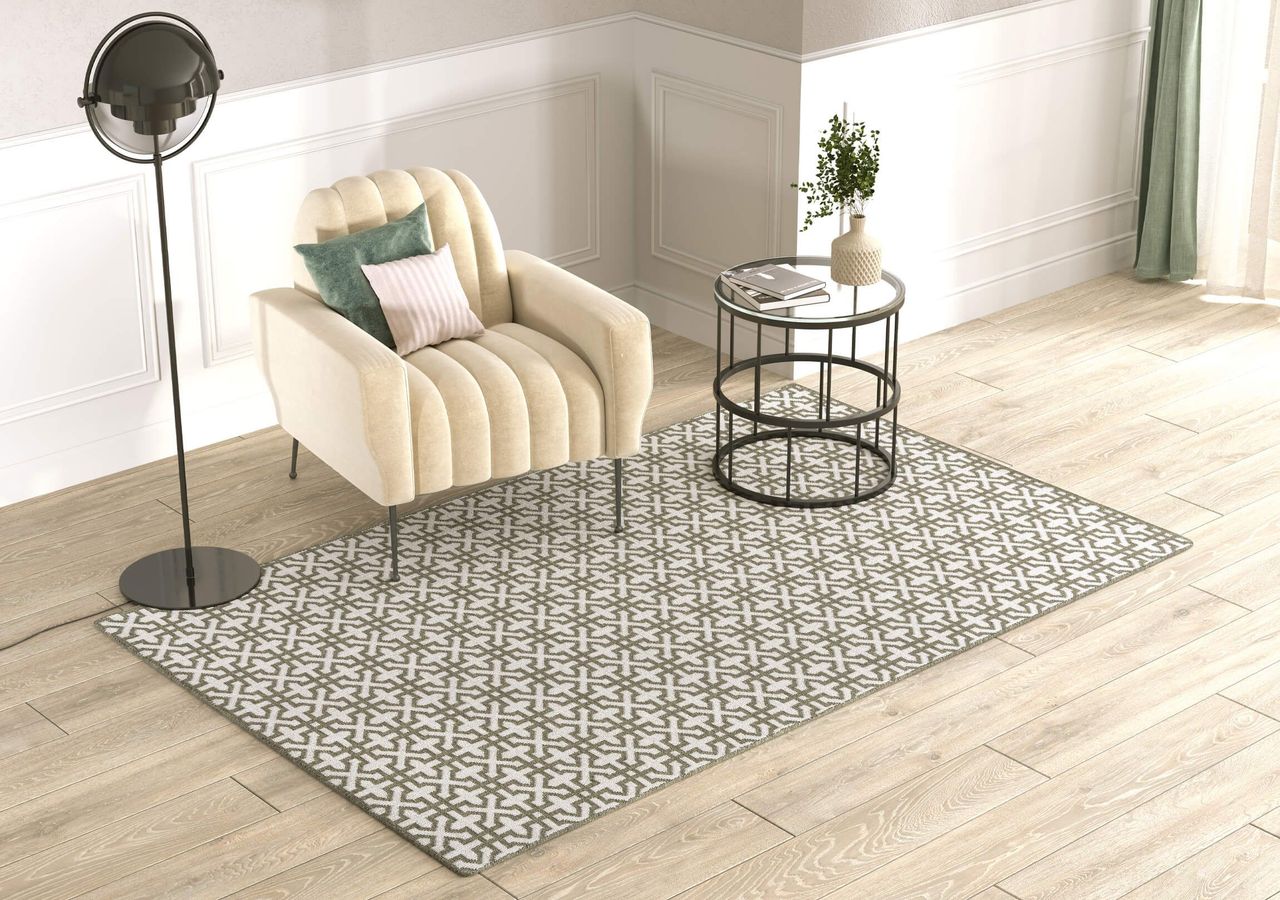 Living Room Rug 3D Rendering