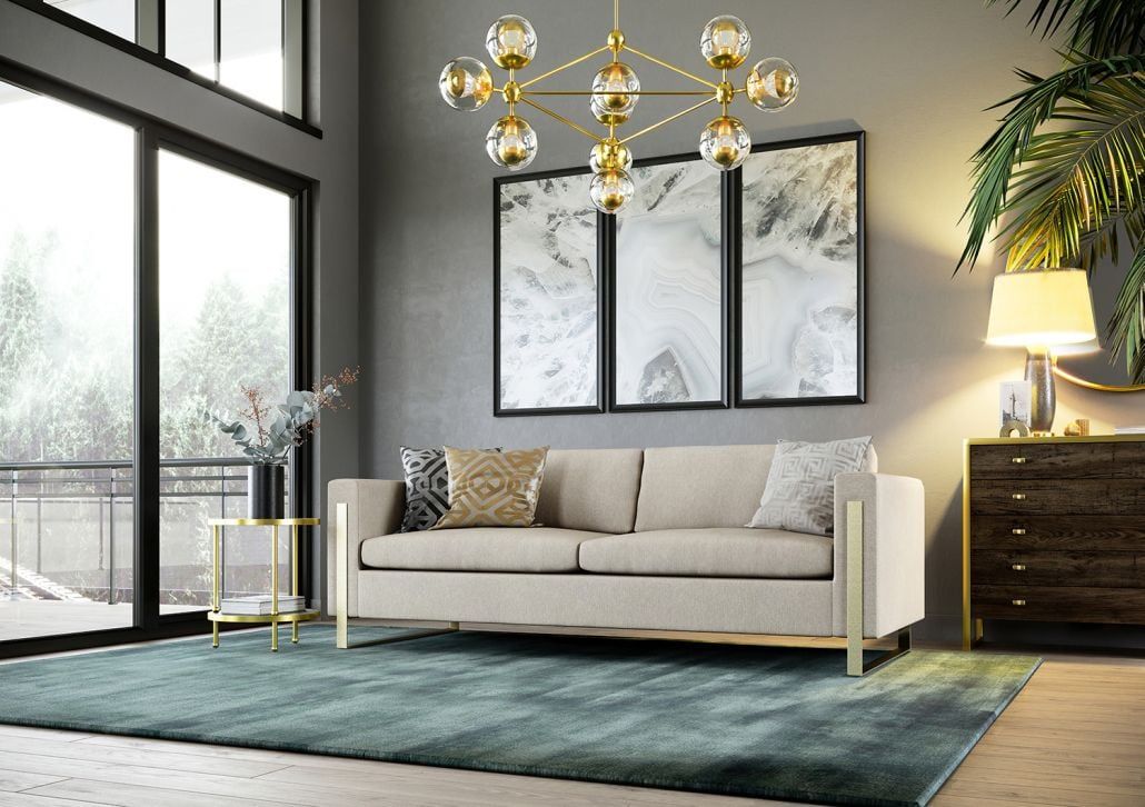 Photorealistic Living Room Furniture Rendering