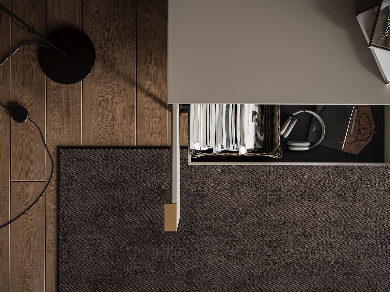 Drawer Close Up CG Shot From Above