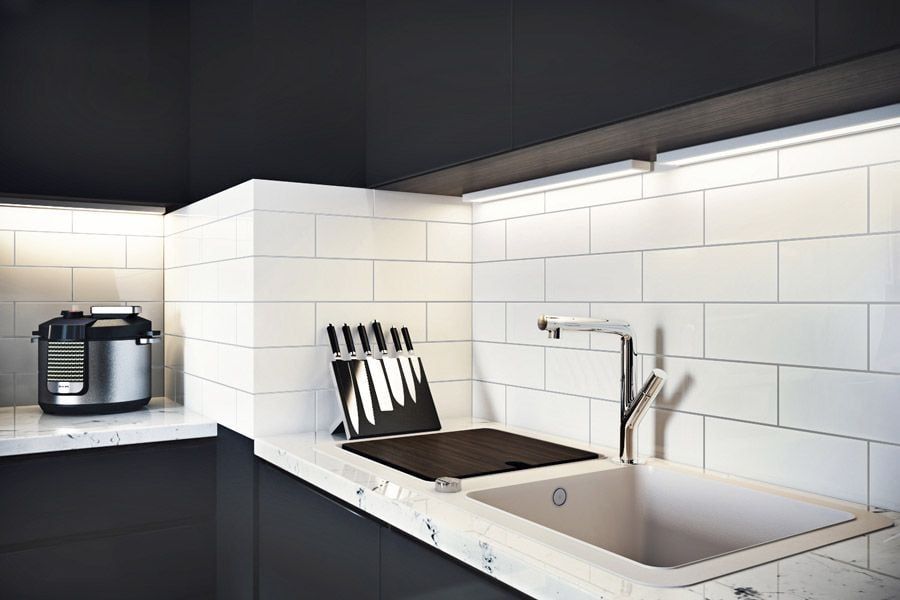 Lifestyle 3D Visualization Showing Subway Tile Design