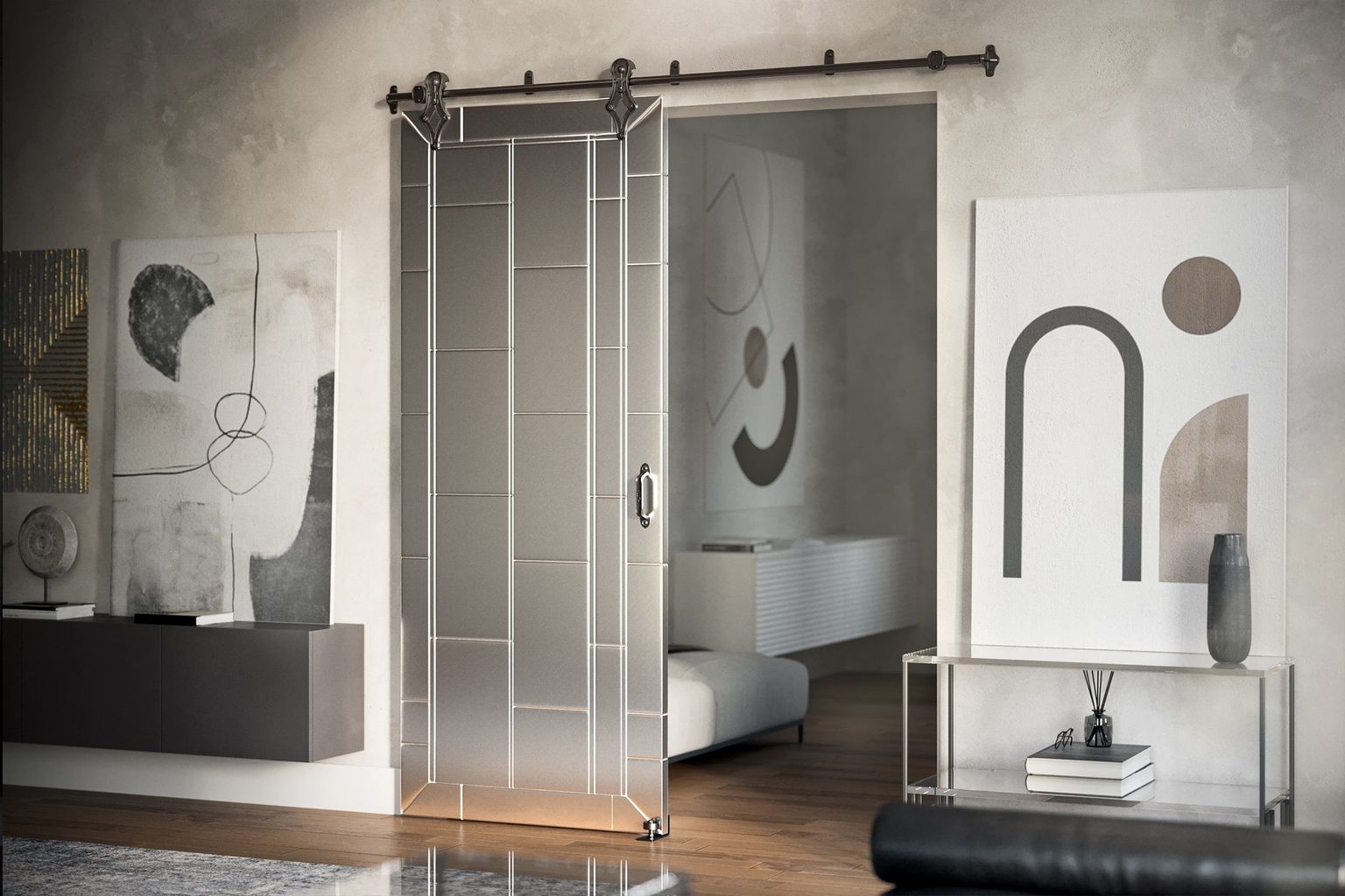 Home Lifestyle 3D Scene for Door Hardware