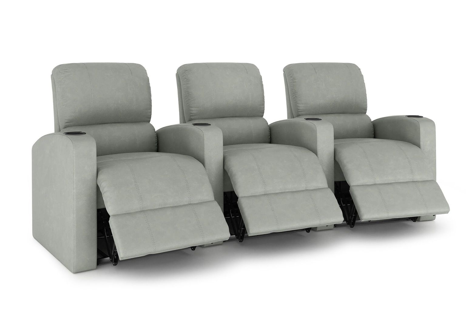 3D furniture modeling and rendering of three recliner chairs showcasing realistic furniture visualization