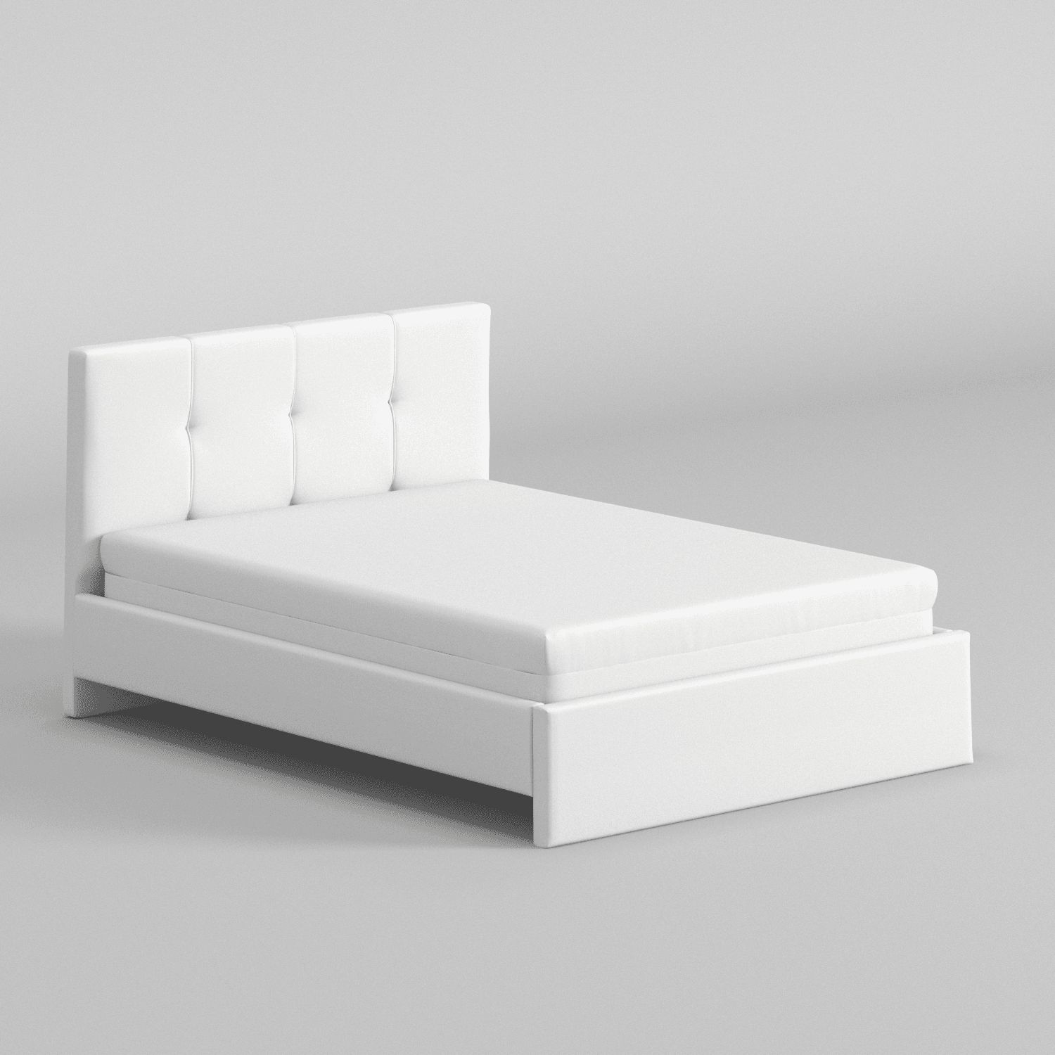 Bed Frame 3D Model: Side View