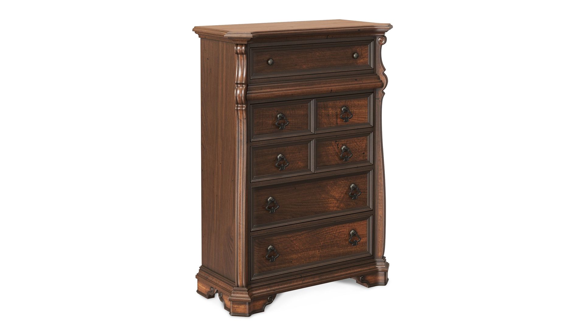 High-quality 3D Rendered Image of a Wooden Dresser