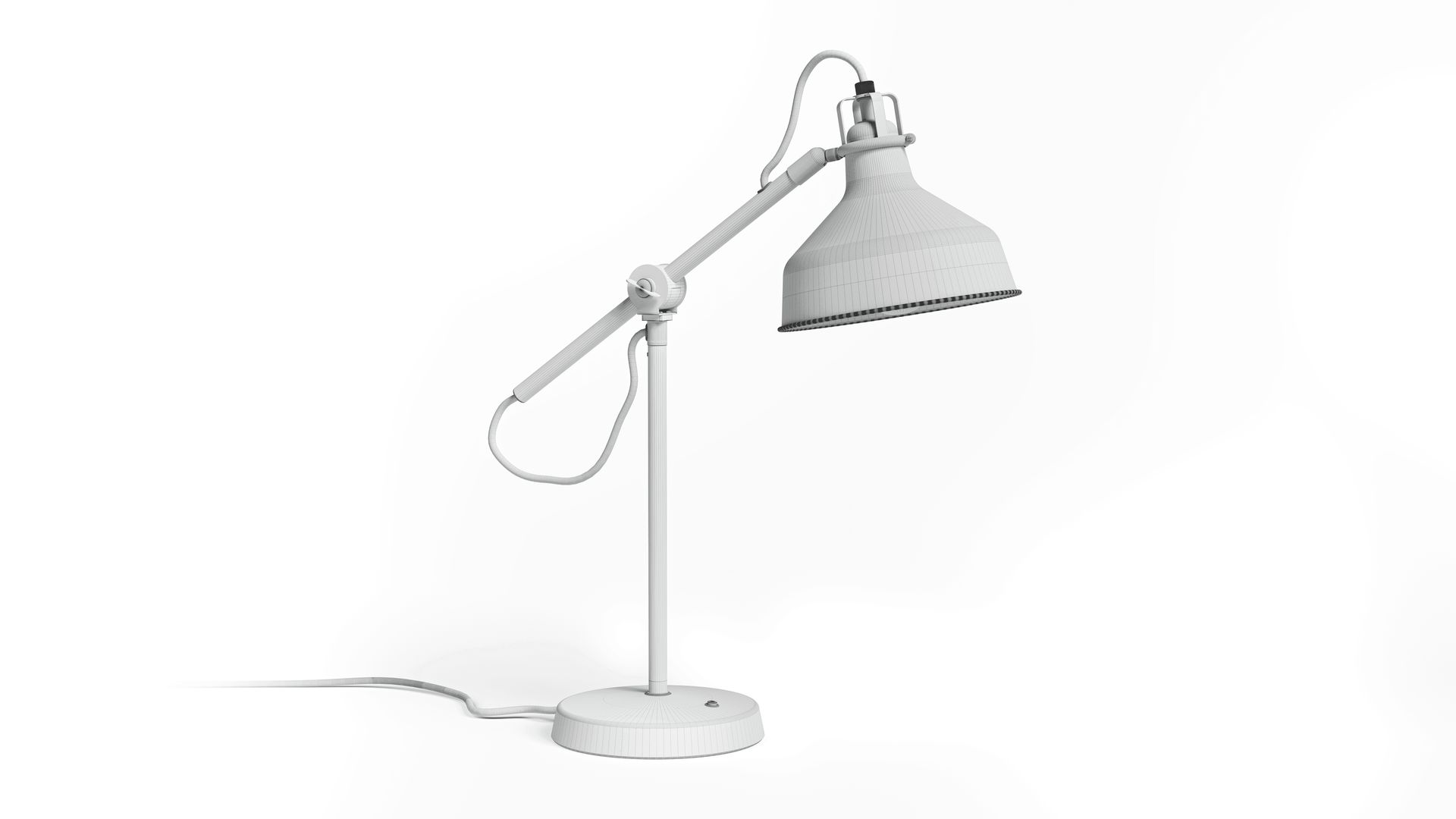 High-quality 3D rendered lamp showcasing realistic lighting effects and 3D product visualization