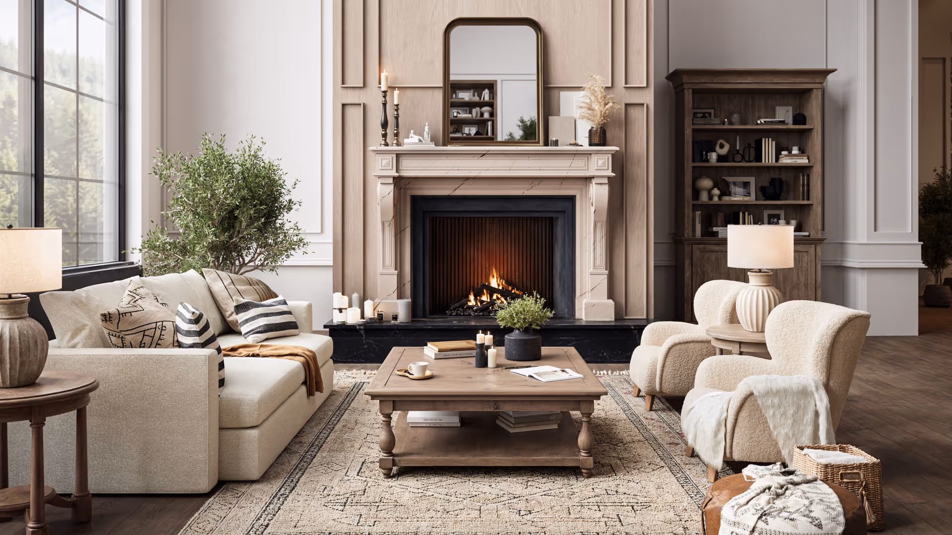 Living Room Furniture 3D Render