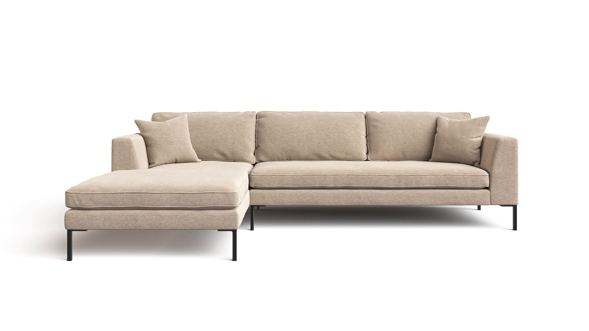 3D Rendering of a White Sectional Sofa