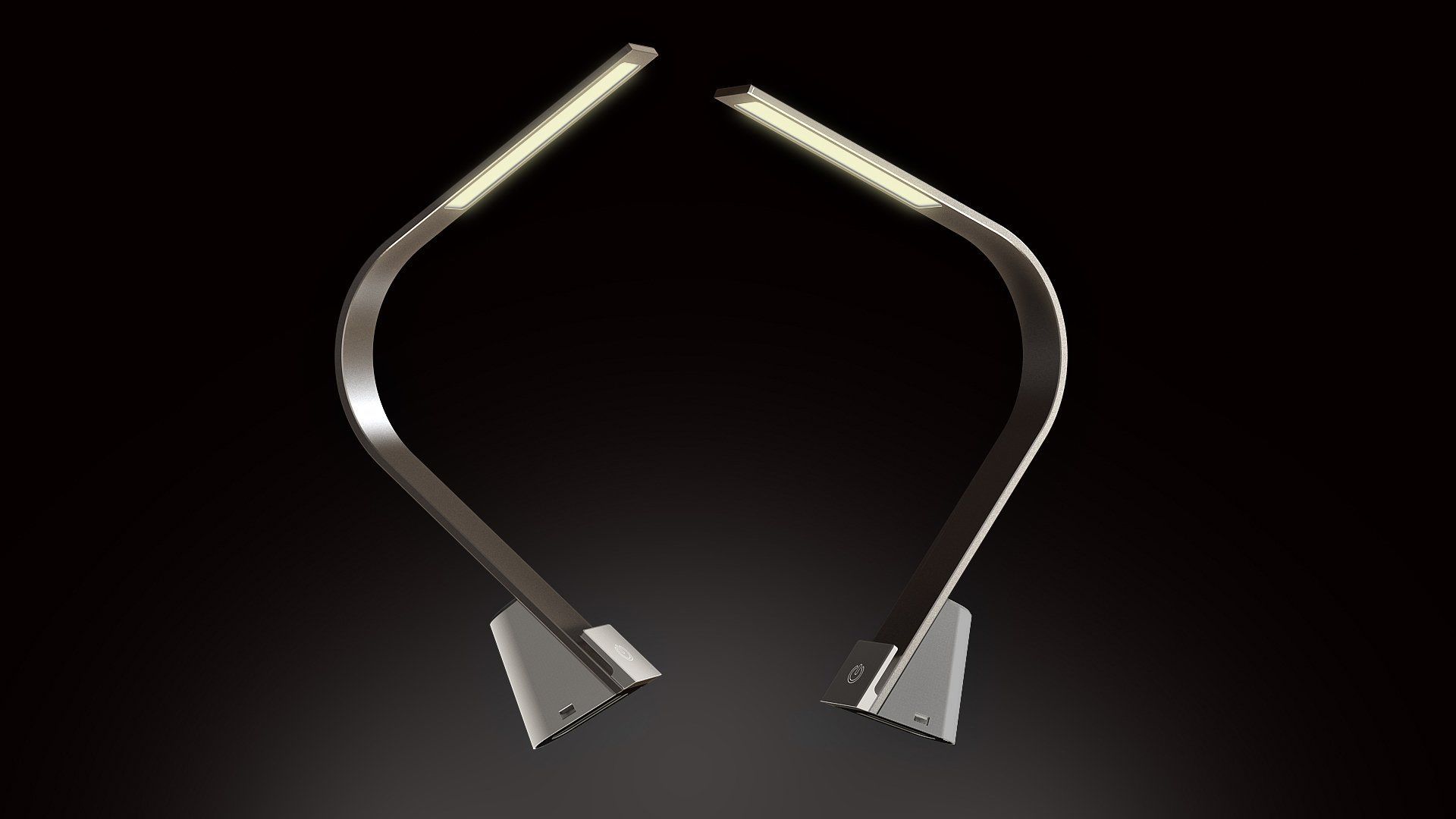 3D rendered image of stylish lamps showcasing photorealistic product rendering and 3D visualization