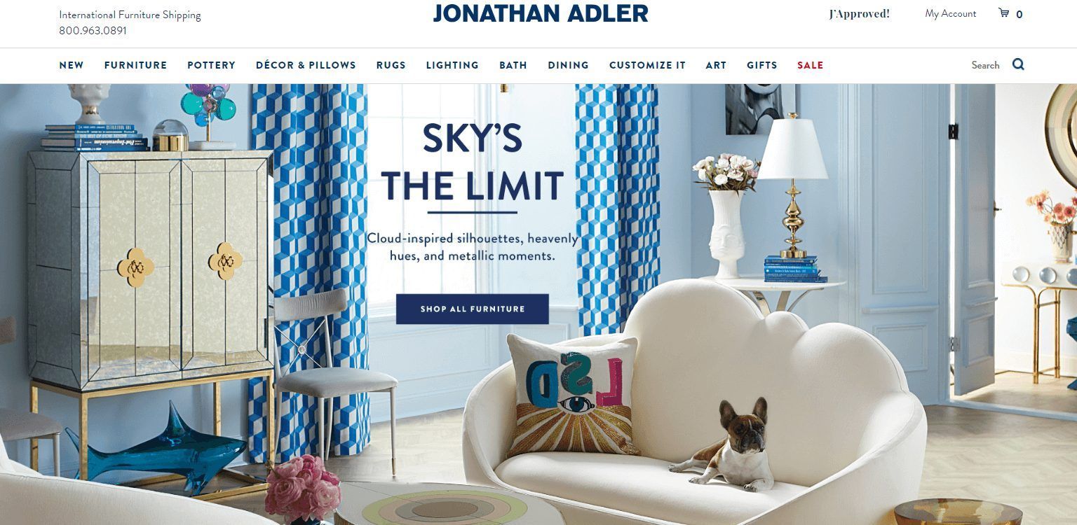 Furniture & Decior Ecomm Site Jonathan Adler