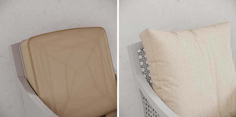 Before and After 3D Model Topology of a Cushion