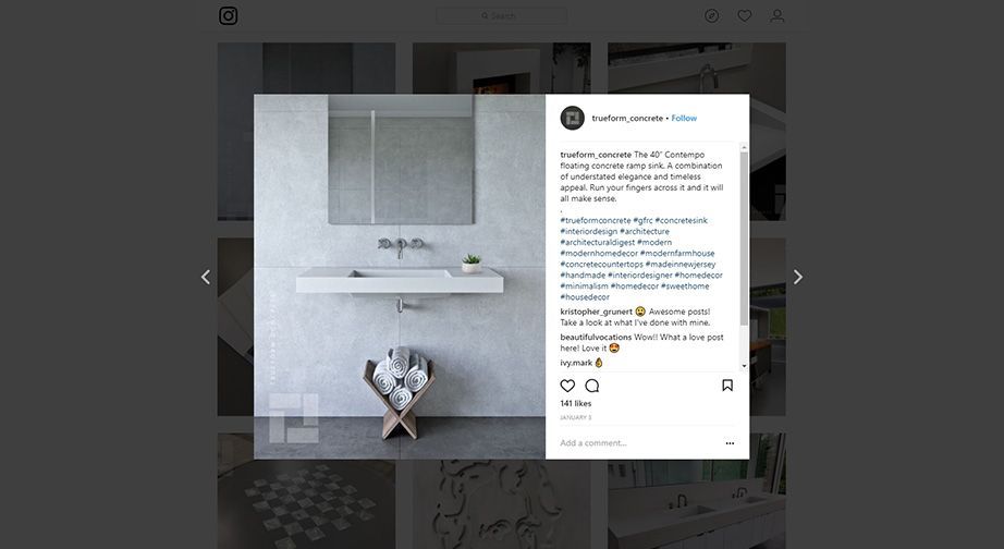 Sink Design Render in a Facebook Post