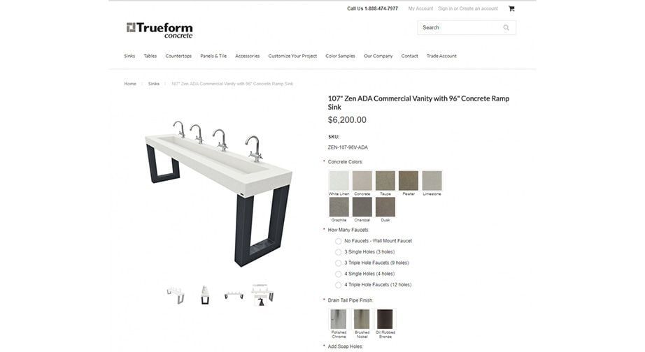 Vanity Design 3D Render on White