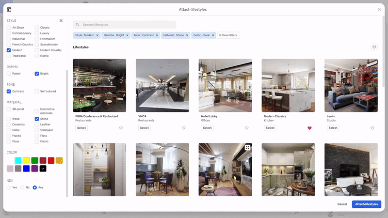 CGI library of 3D scenes