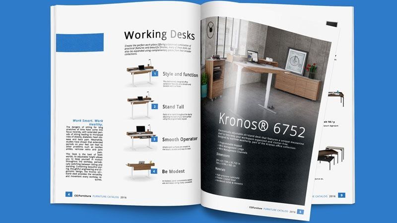 A Kronos Catalog with Product 3D Models on a White Background and Photoreal Renderings