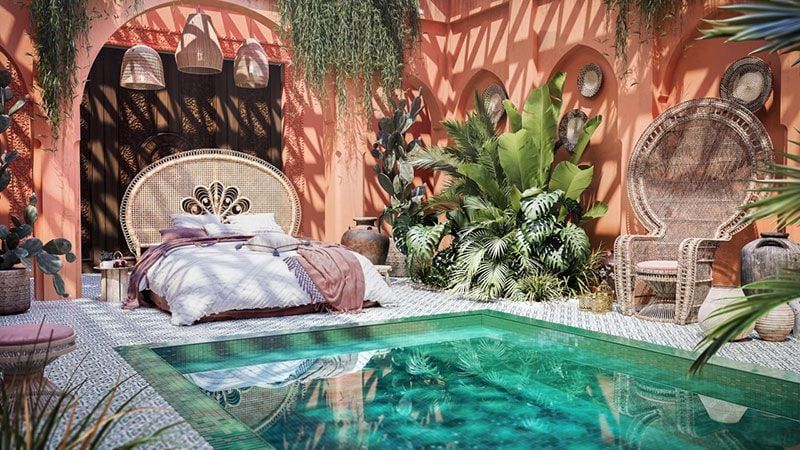 Moroccan Furniture Lifestyle as a Result of Quality 3D Rendering Services