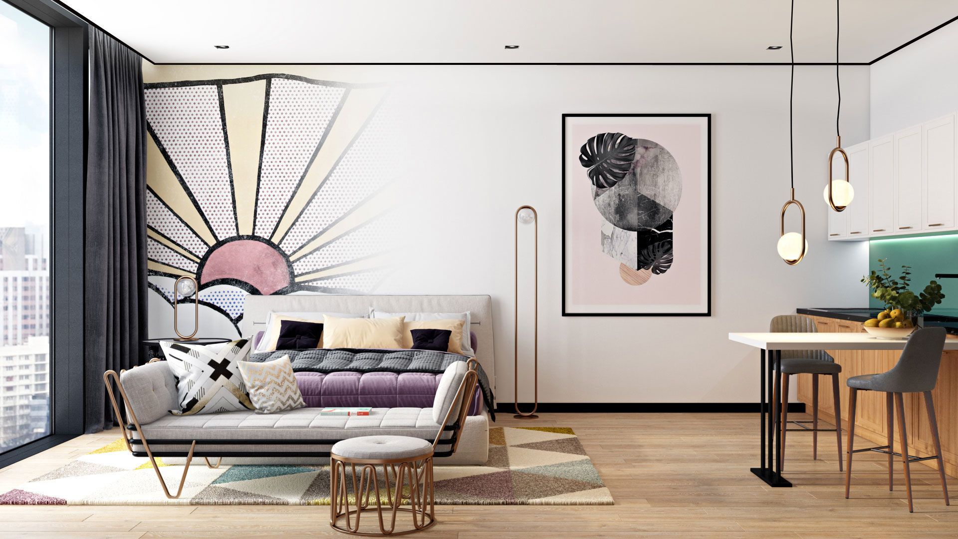 Static 3D Rendering Service for a Modern Furniture Collection Promo