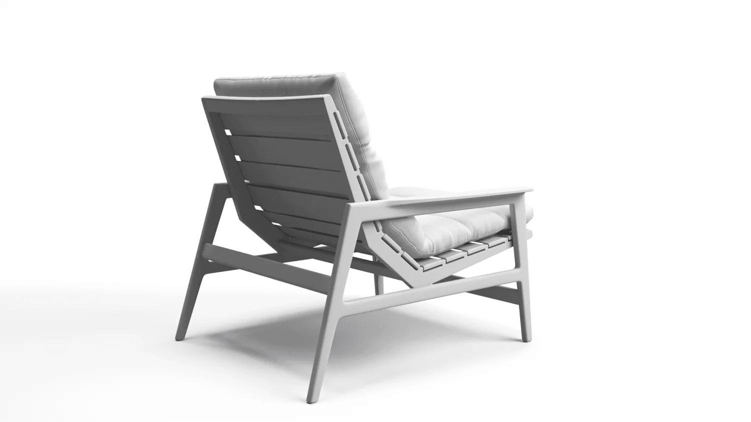 Grey scale chair 3D model