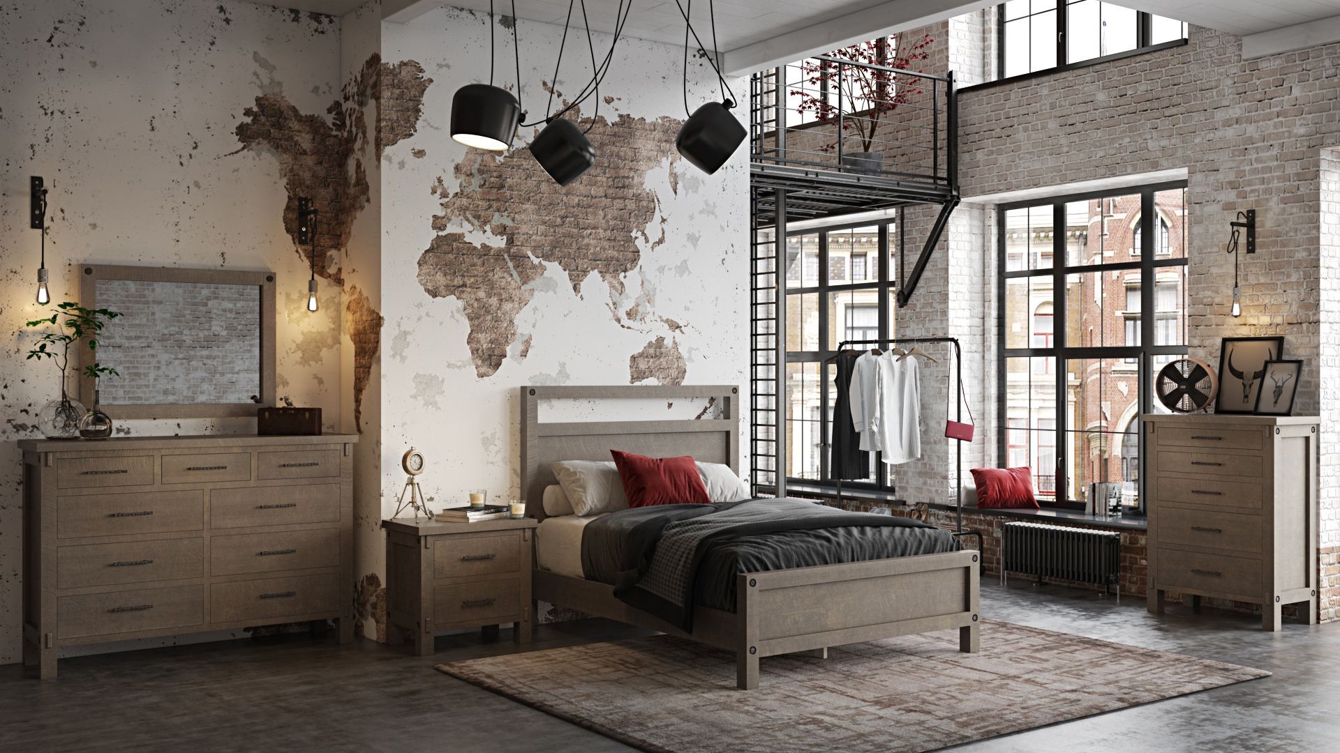 Highly Realistic 3D Scene for Bedroom Furniture Advertising