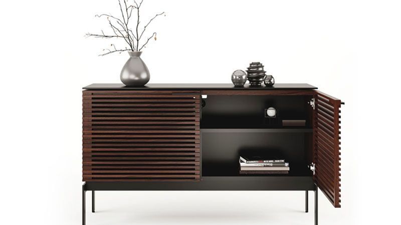 A Shot of a Wooden Cabinet from a 360 Spin