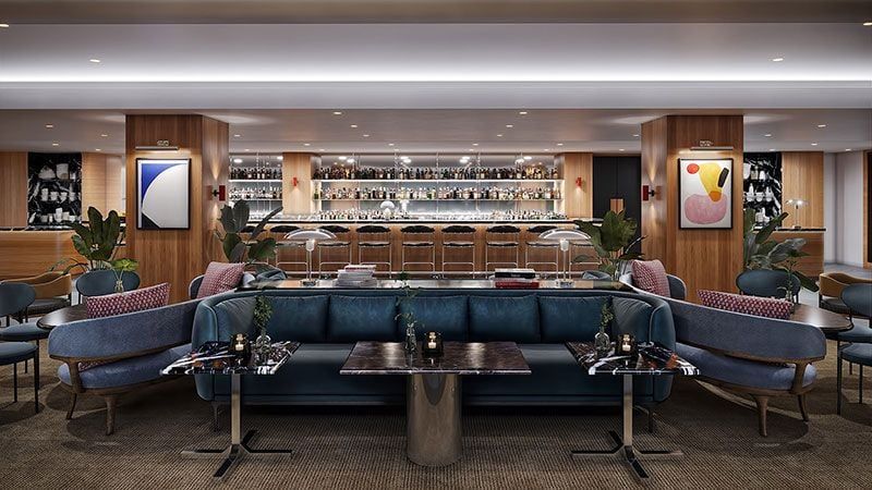 A Symmetrical Scene for Cafe Furnishings