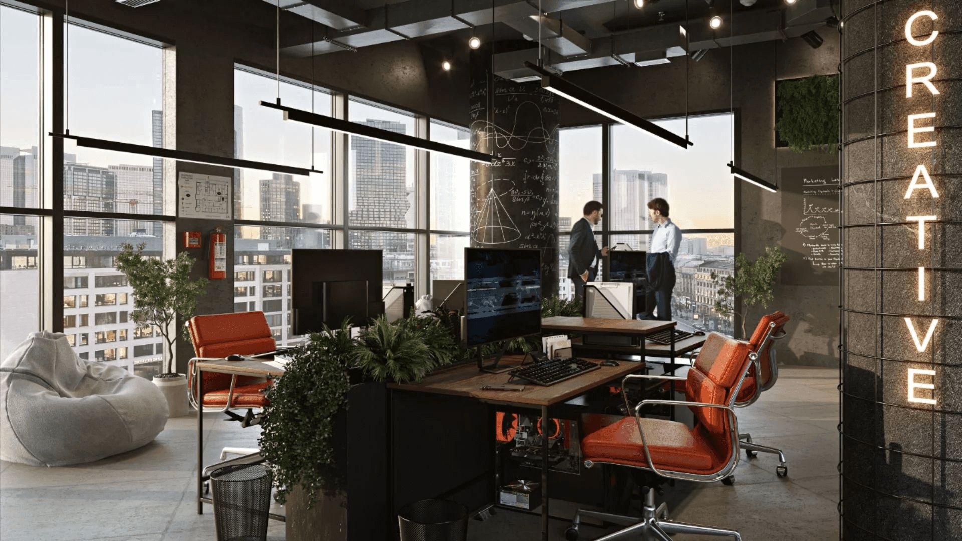 3D Rendering of Office Furniture