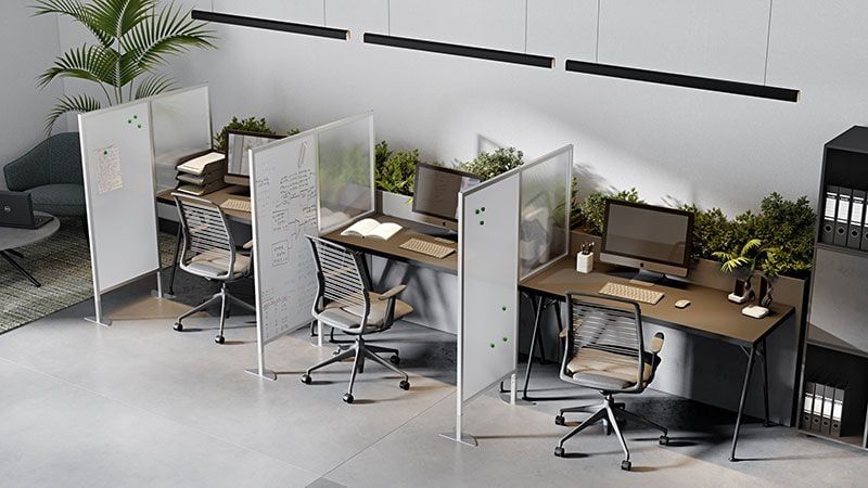 3D Rendering of an Office Background for a Furniture Collection