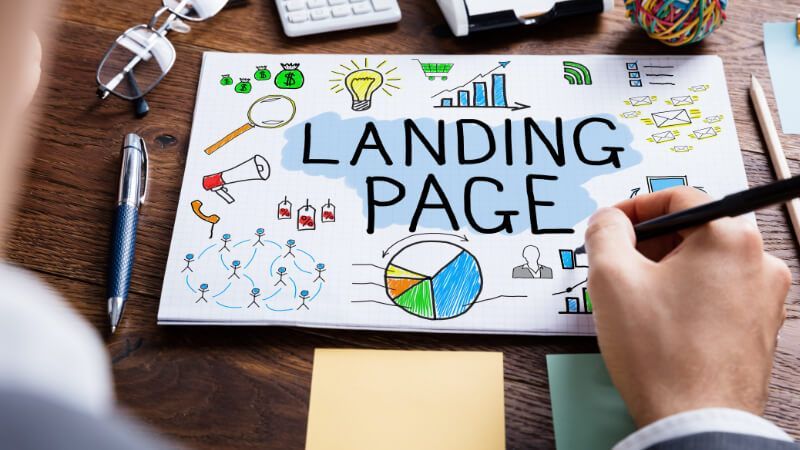 A Brand Marketer Developing their Ideas for Digital Collateral such as Landing Pages