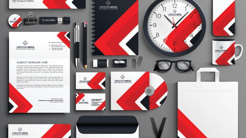 A Bunch of Collateral Items for a Brand Merchandise