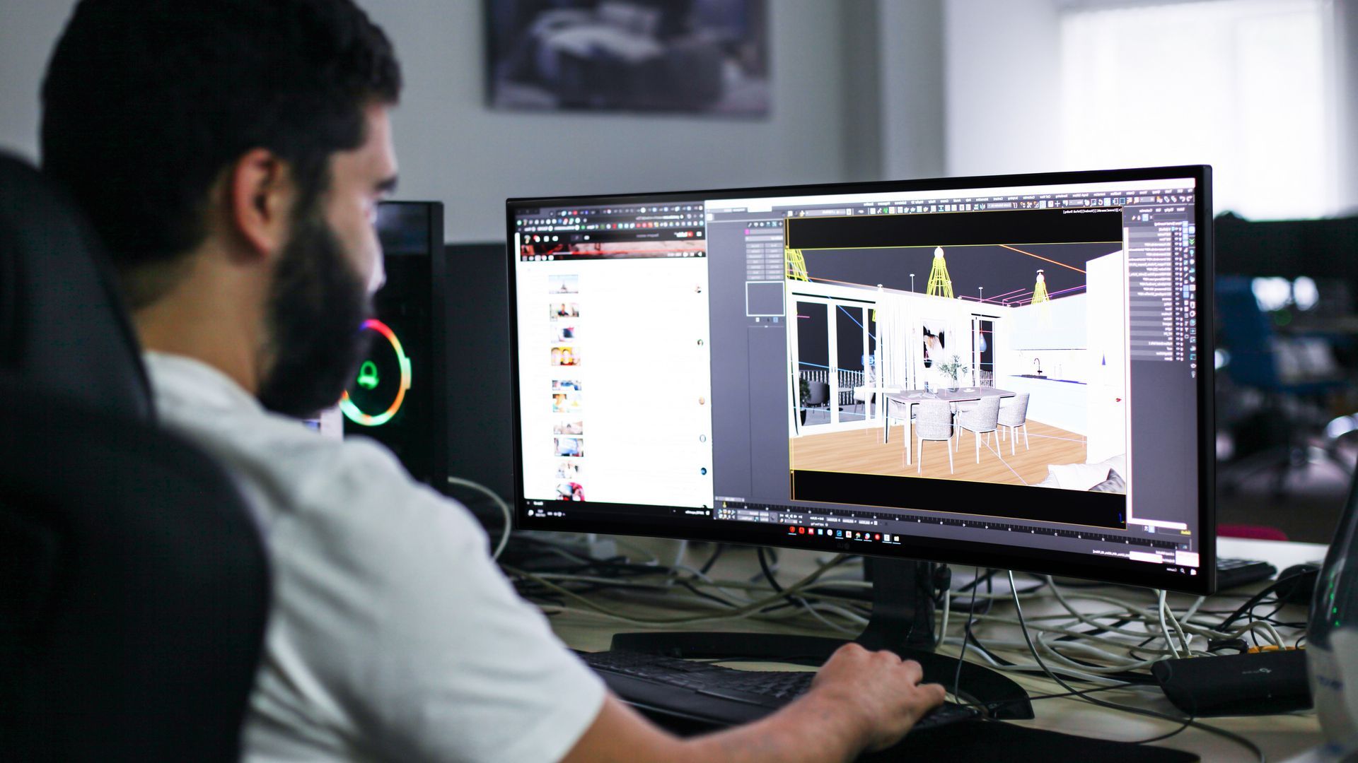 A Project Manager Double-Checking Every Detail of a CGI Project Delivered by His Team