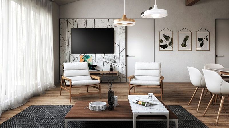 3D Render of a Roomset for Chair Promo