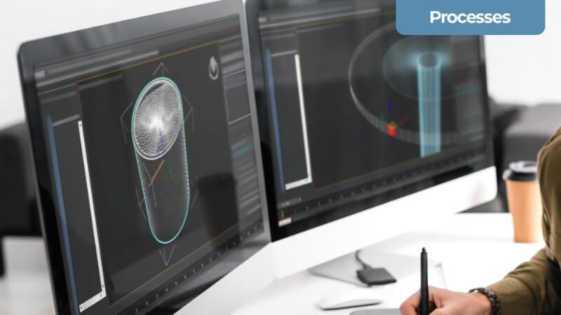 A Visualization of a Designer Improving Product Design for Digital Sales Tactics