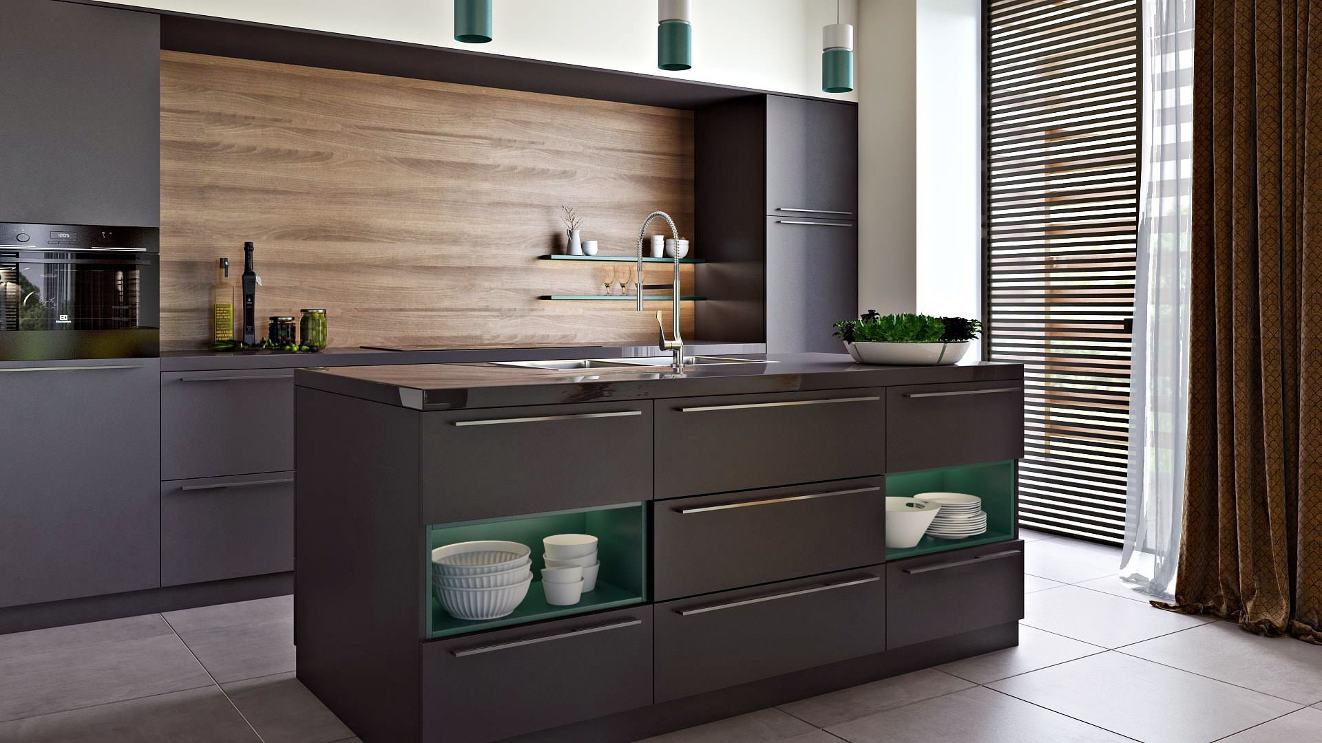 Photorealistic 3D Rendering for a Kitchen Furniture Set