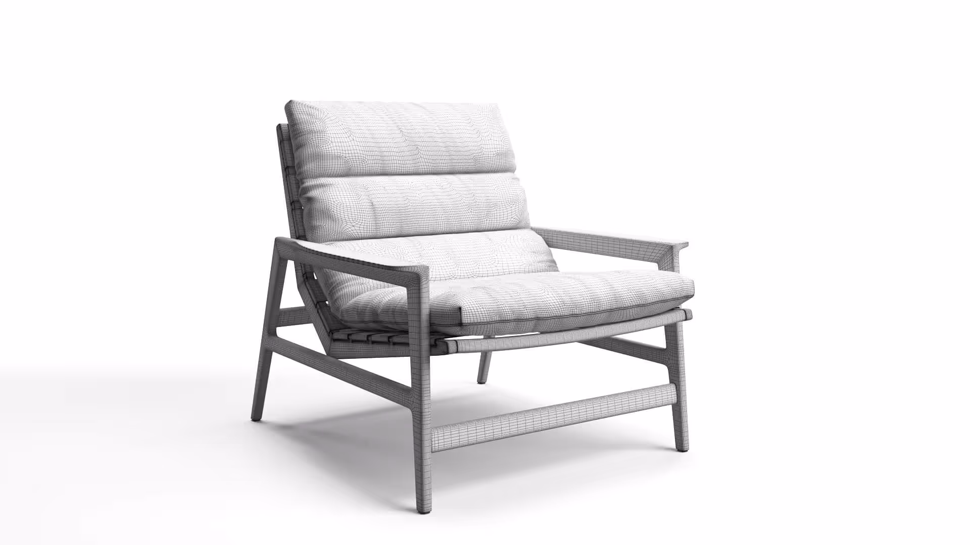 A High-Polygonal 3D Model of a Chair Created from Product Photos