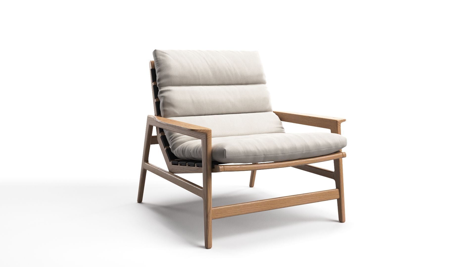 High-Quality 3D Model of a White Chair for a Marketing Campaign