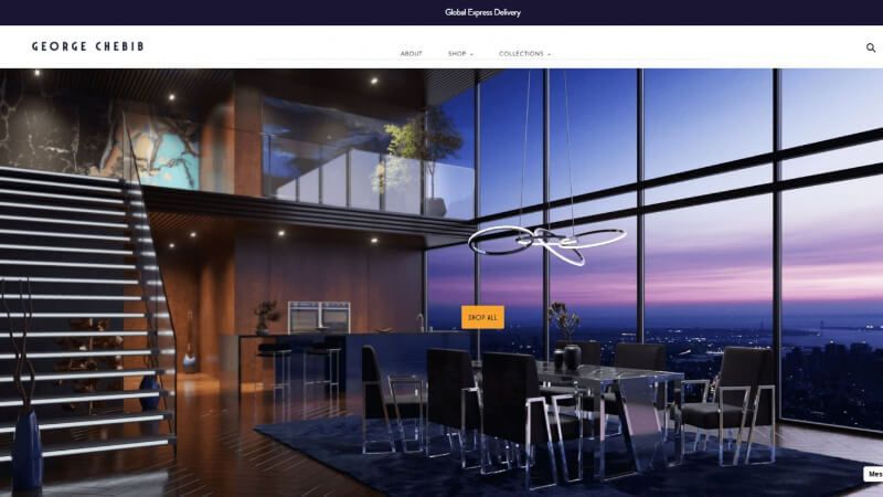 A Renewed Main Page of a Website for Furniture Business