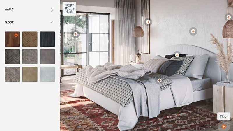 A Bedroom Furniture Set in an Interactive CG Configurator