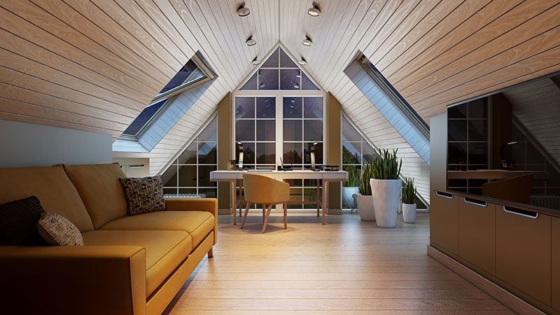 A Cozy Lifestyle for an Attic Study