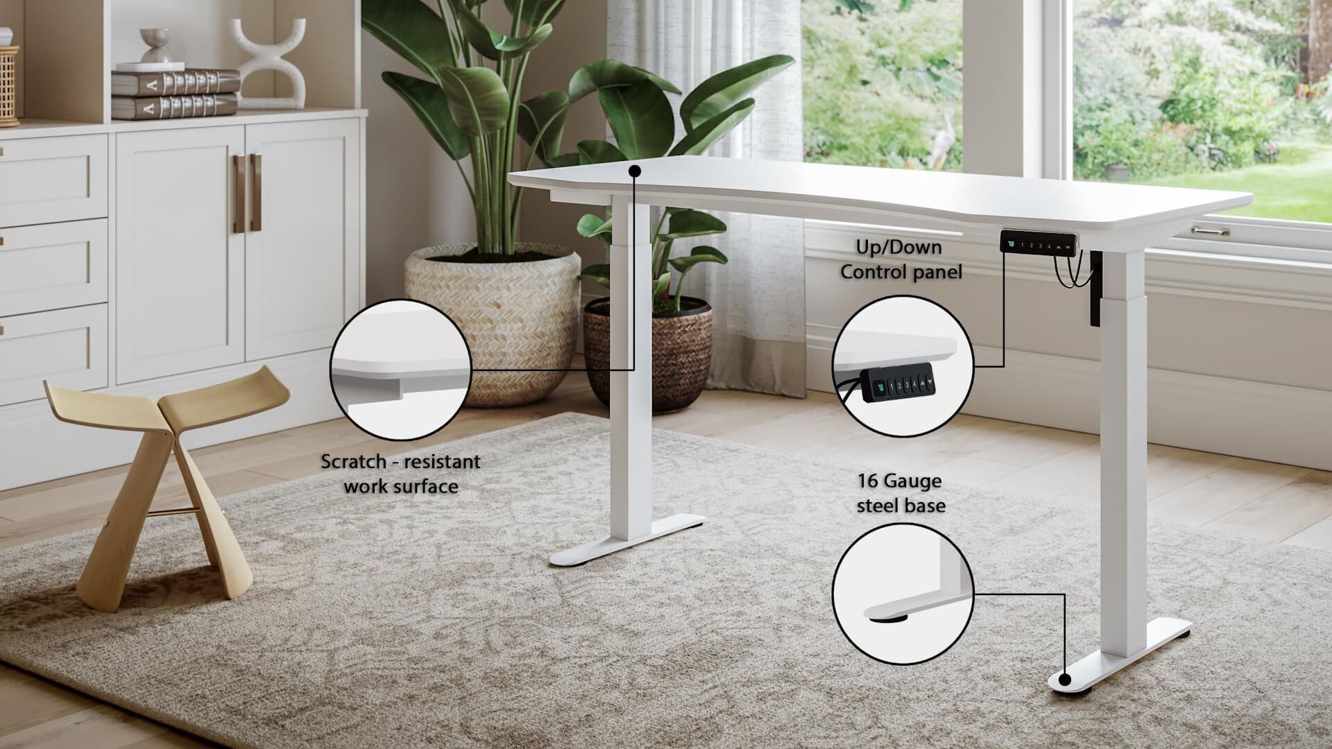 Feature callout rendering for a desk