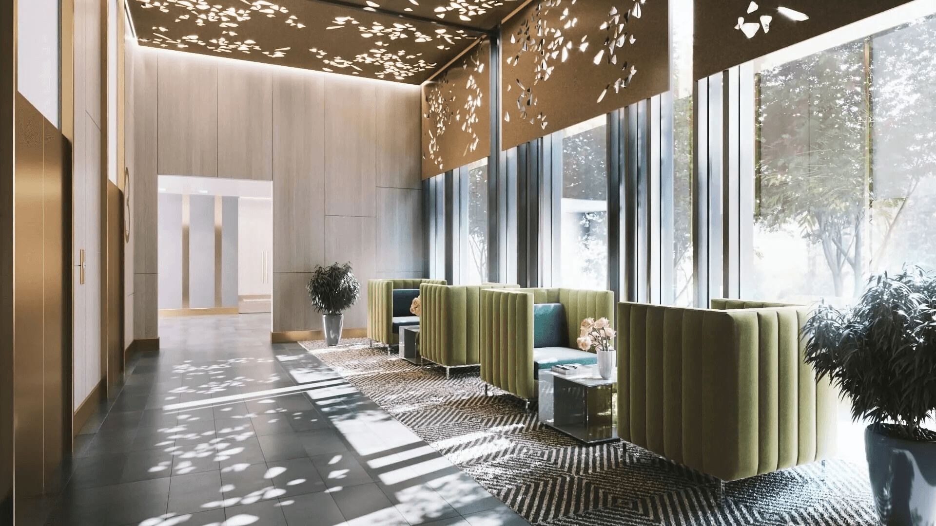 Lobby furniture rendering
