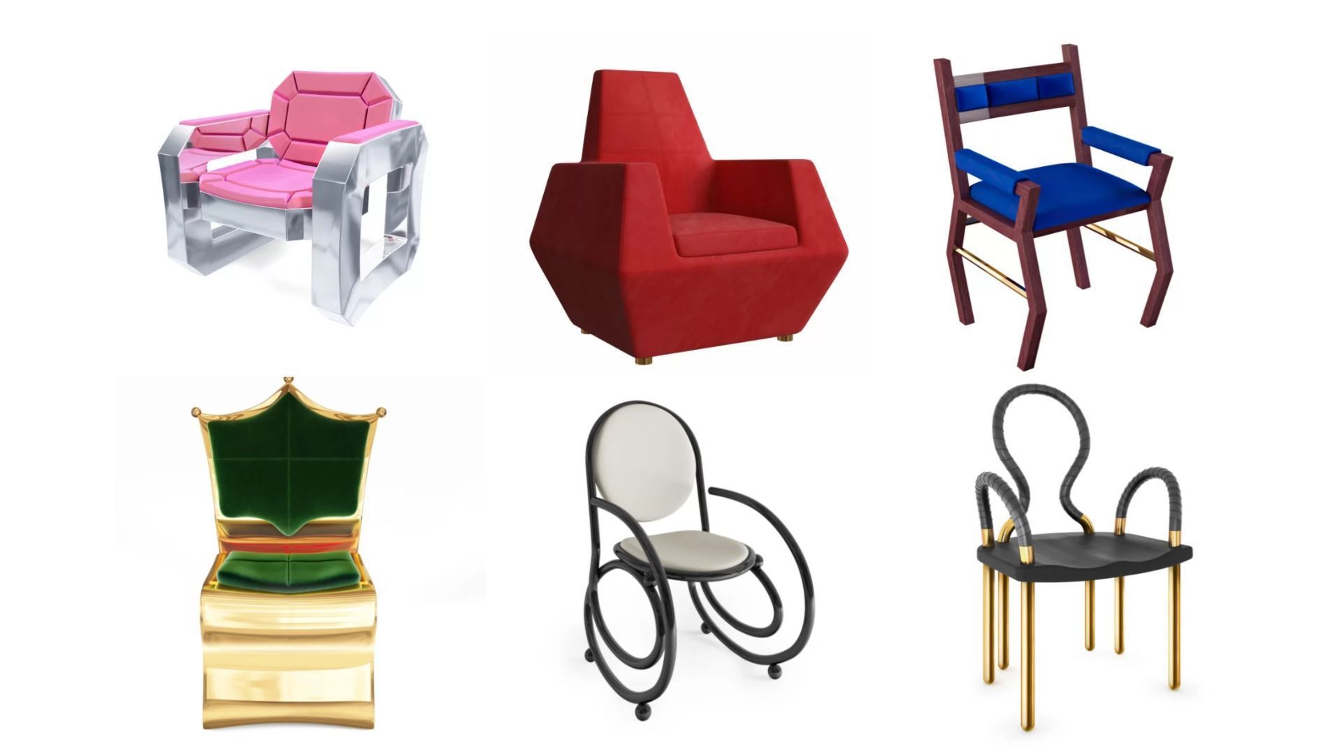 3D Models of Chairs with Unique Design