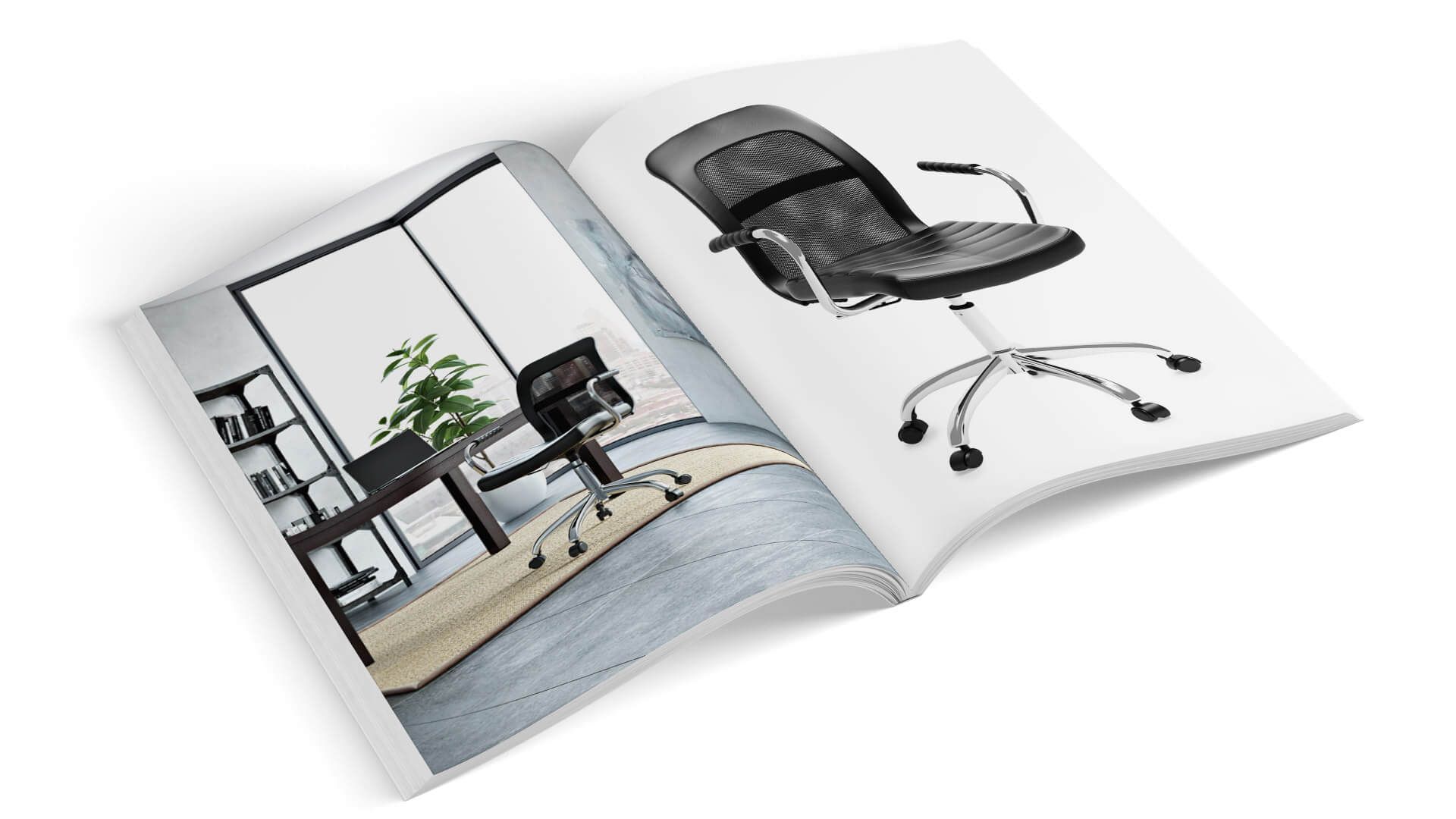 White Background Visualization of a Chair