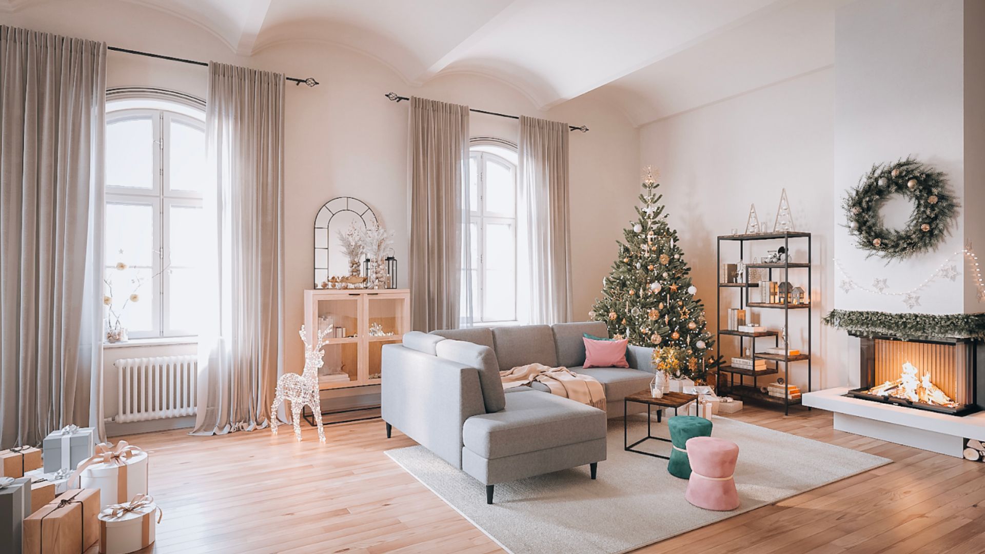 Christmas Decor in 3D Visualization