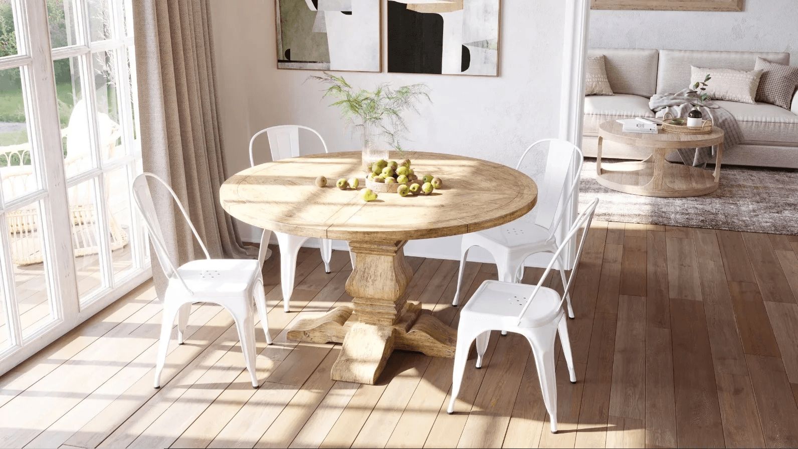 3D Render of a Dining Furniture Set