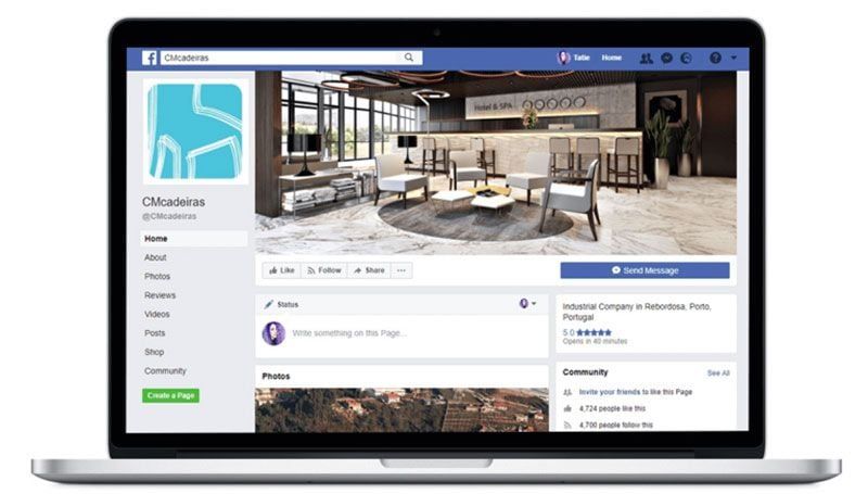 A Screenshot of a Brand’s Facebook Page with Collateral Images