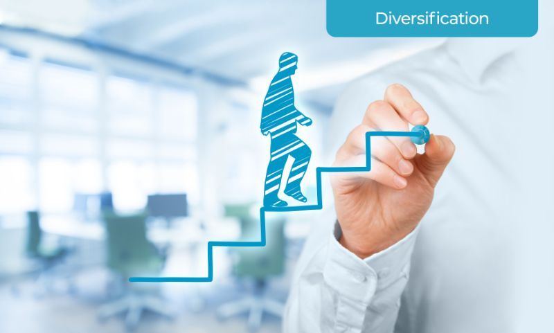 A Graphics Illustrating the Diversification Product Marketing Strategy