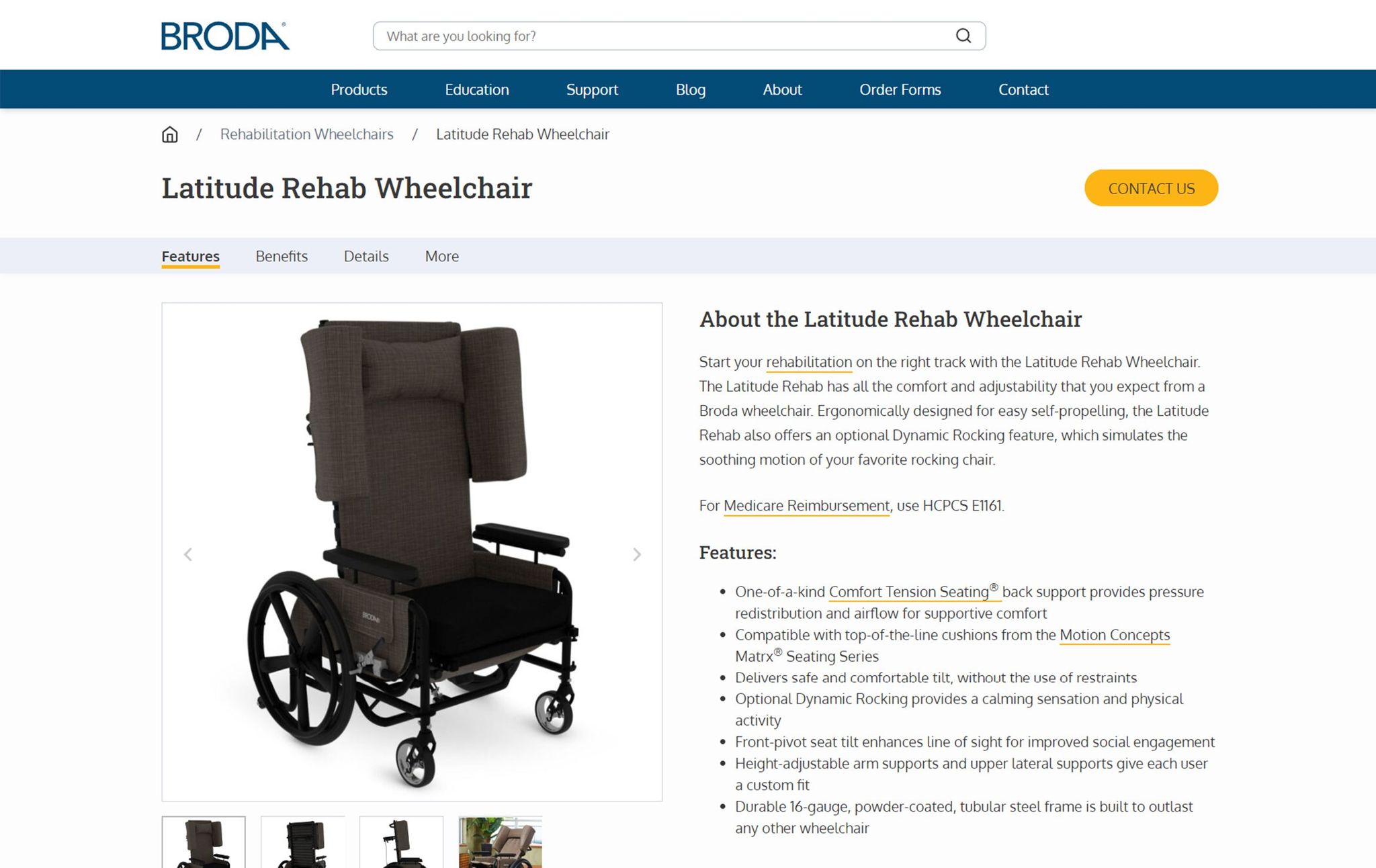 3D rendered image of Latitude Rehab Wheelchair showcasing 3D furniture modeling and visualization