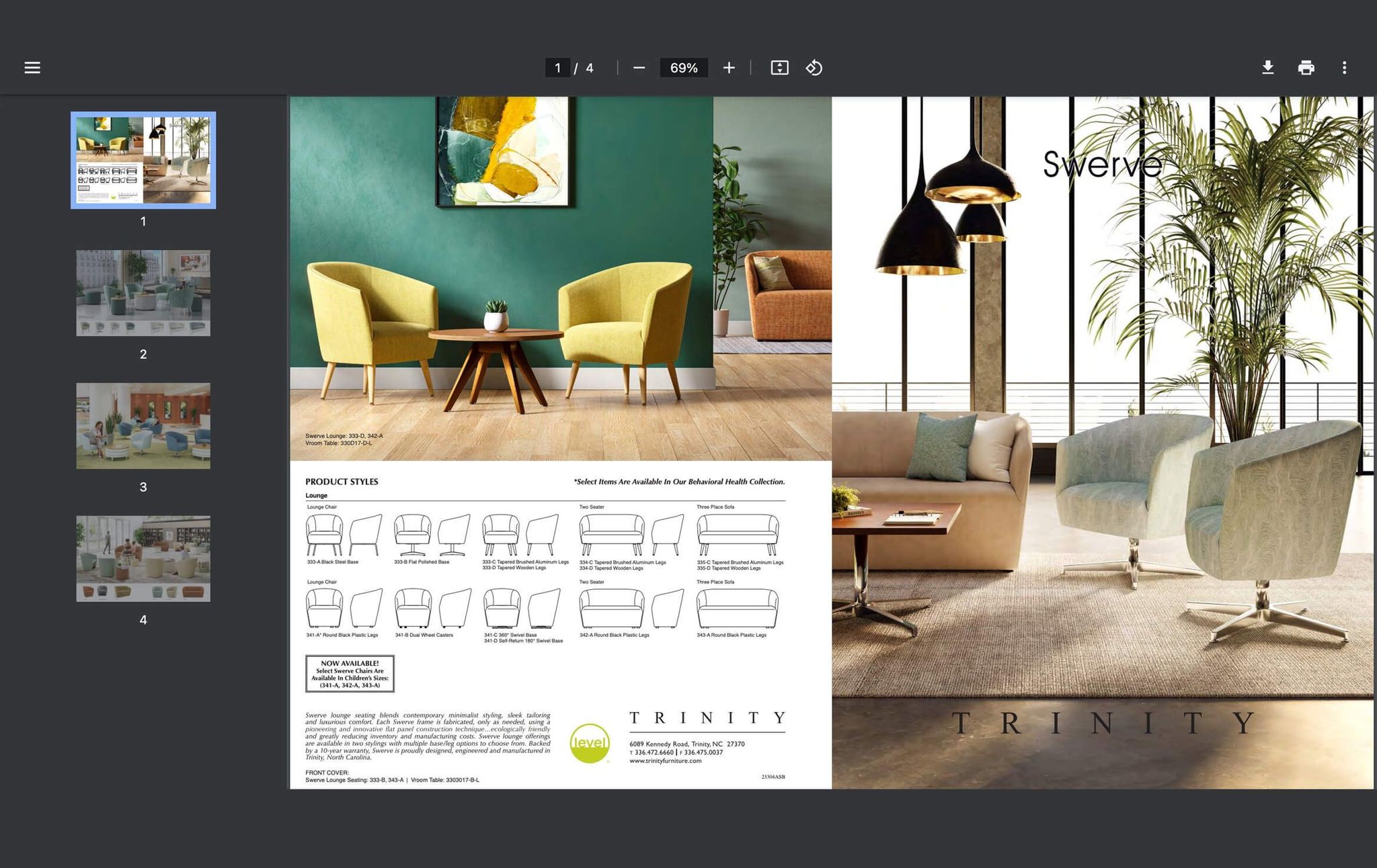 Trinity Furniture Catalog