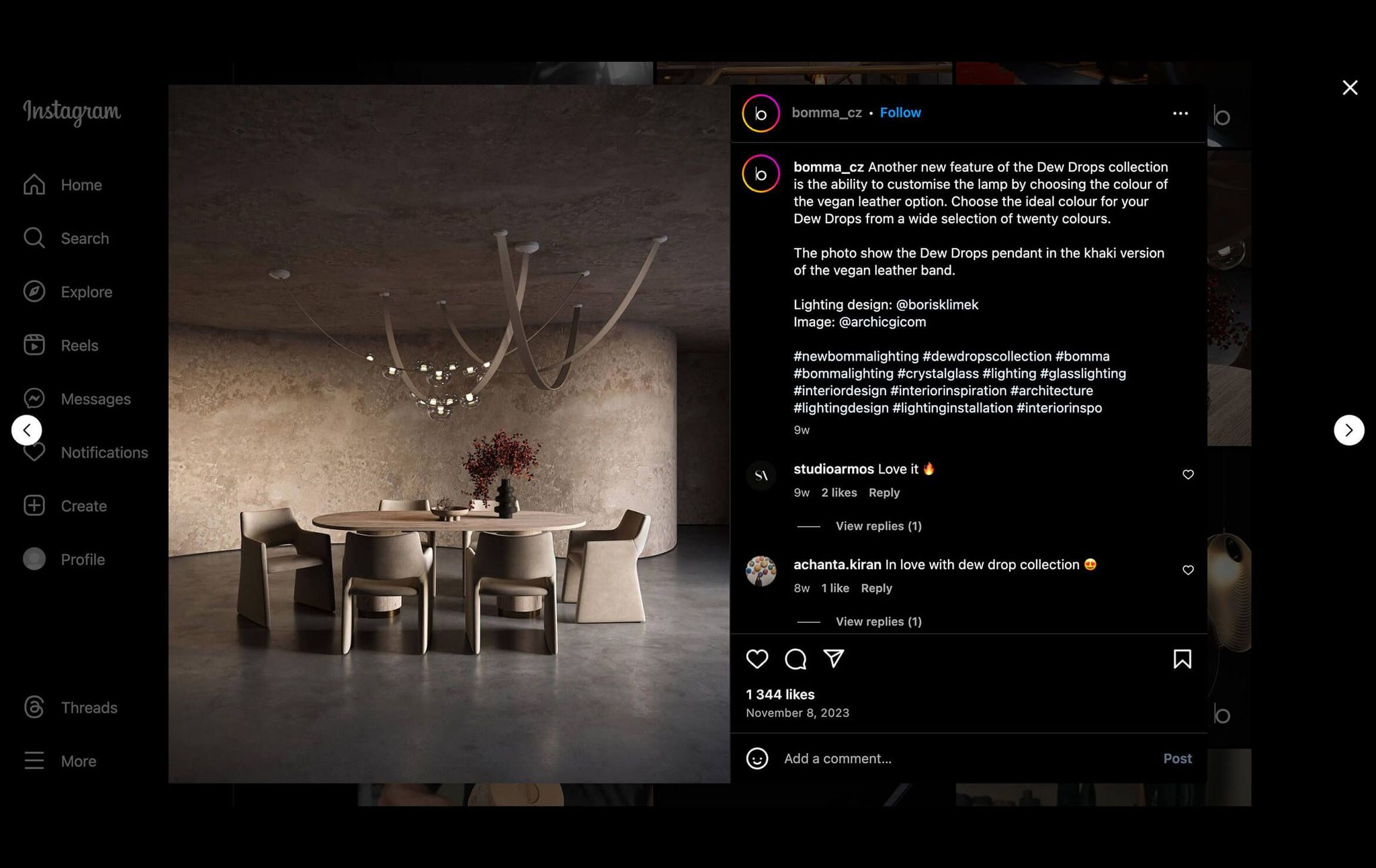 3D Visualization of a Stylish Light Fixture