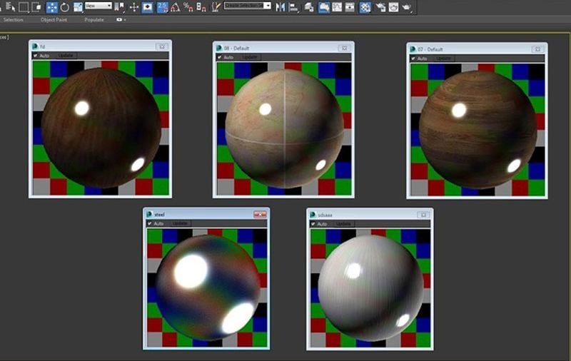 Five Samples of Realistic Furniture Materials for 3D Rendering