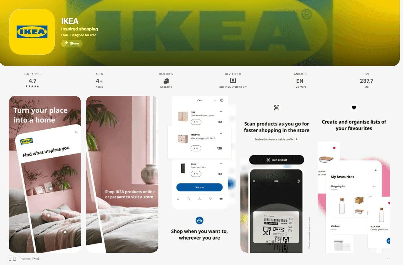 Ikea Place Furniture Shopping App